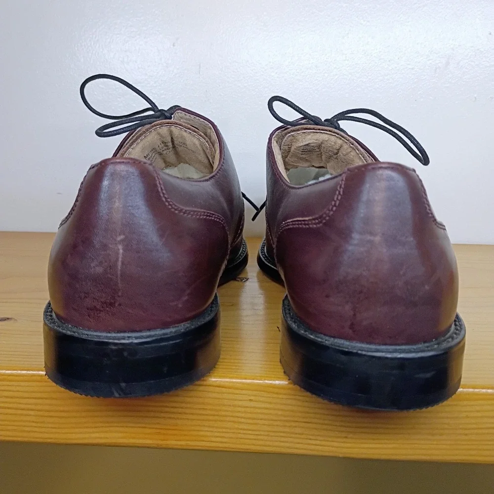 Florsheim Men's Dress Shoes‎ Size 10 D Square Toe Brown Derby Oxfords Leather